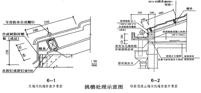 合成樹脂瓦屋面煙囪(天窗)等各節(jié)點的處理方法和安裝圖
